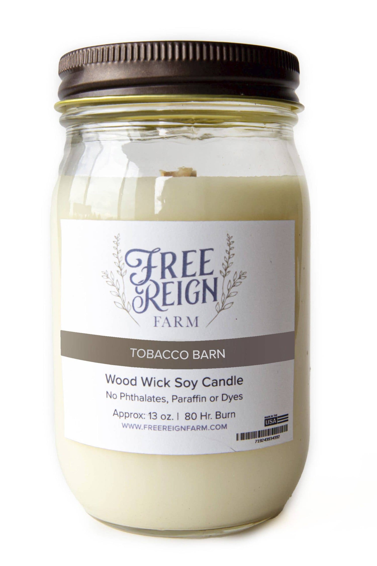 Tobacco Barn: Wood Wick Soy Candle