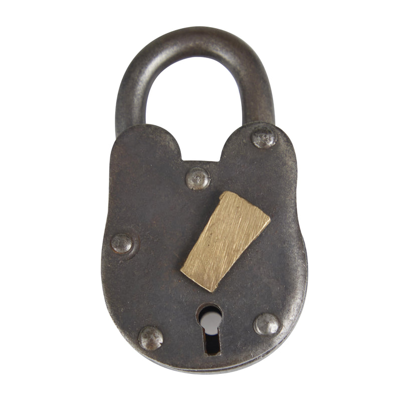 A-01103: METAL BRASS LOCK & KEYS 2"W, 3"H
