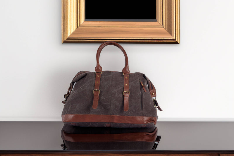 EXPLORER DUFFLE, CHOCOLATE  M-1848 (ORIGINAL LEATHER)