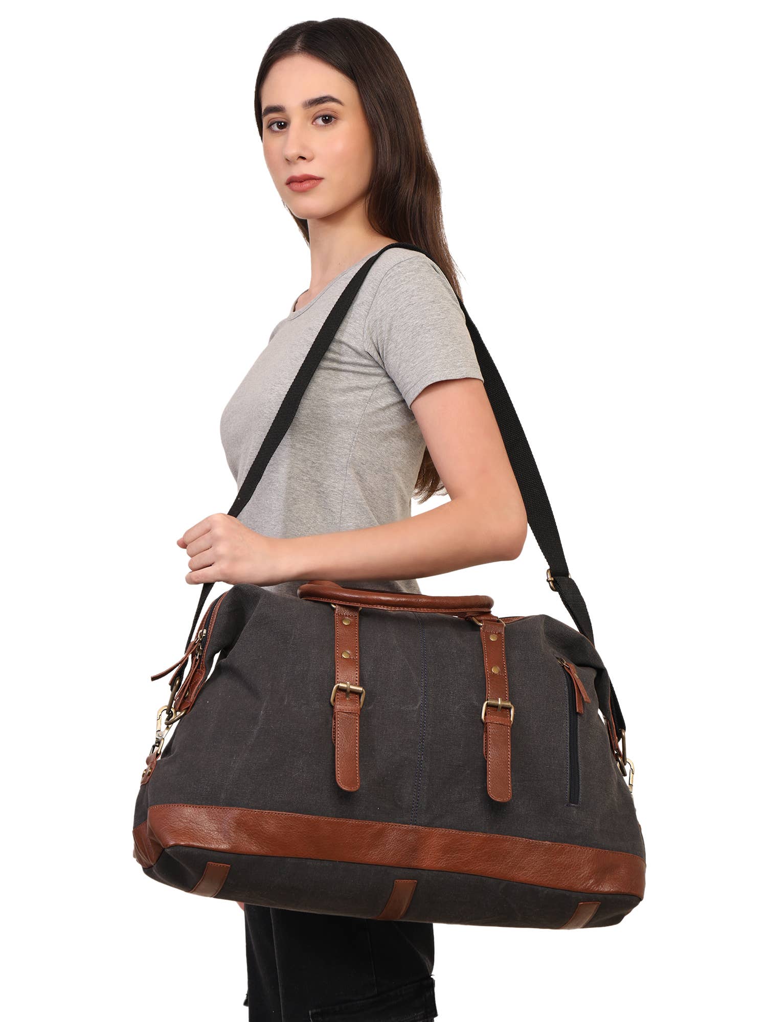 EXPLORER DUFFLE, NAVY  M-1842 (ORIGINAL LEATHER)