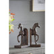 S/2 5x3.7x10.6" Trotting Horse Bookends