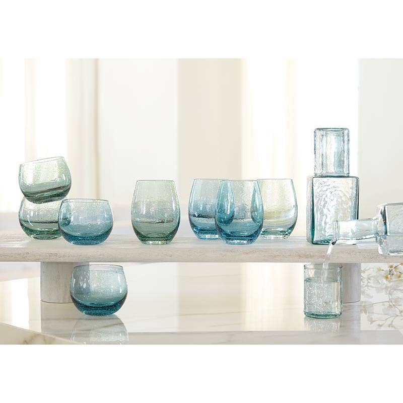 Decanter Bottle & Glass Set - Blue