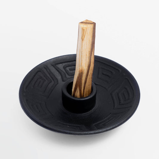 Chulucanas Black Matte Ceramic | Palo Santo Holder