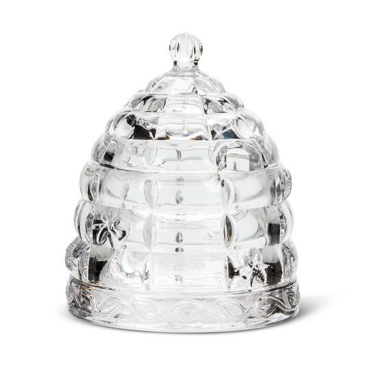 Beehive Honey Pot W/Lid-4"H-1447