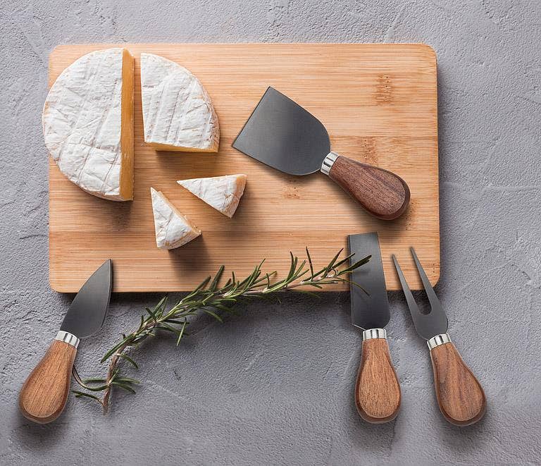 Set of 4 Wood Handle Cheese Knives