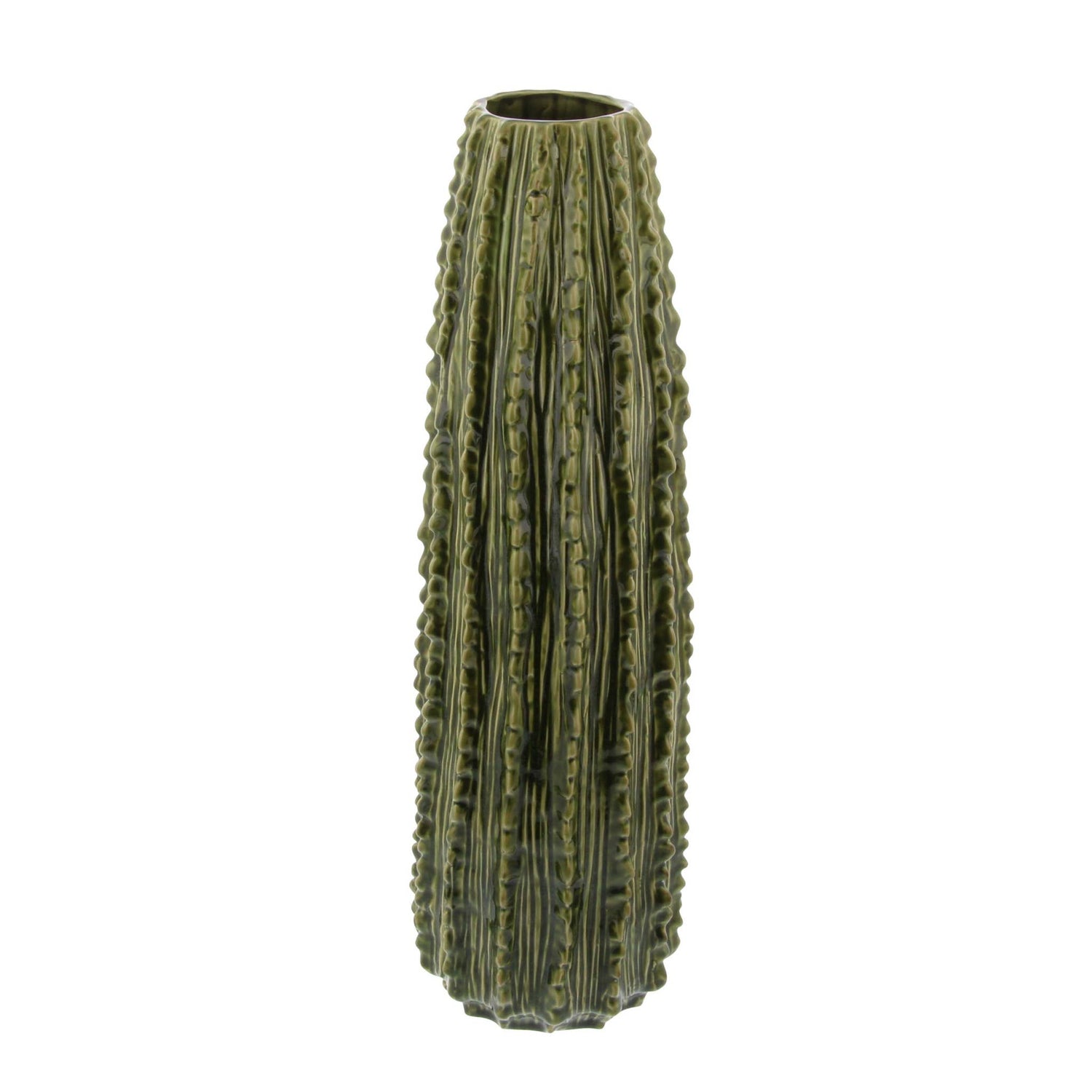 A-62196: CERAMIC CACTUS VASE 6"W, 20"H