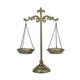 14x5x17.5" Bronze Iron Balance Scales w/ Ornate Scrollwork
